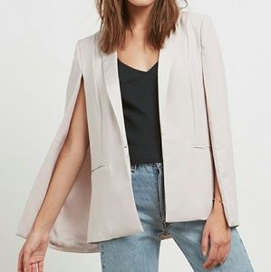 cream cape blazer